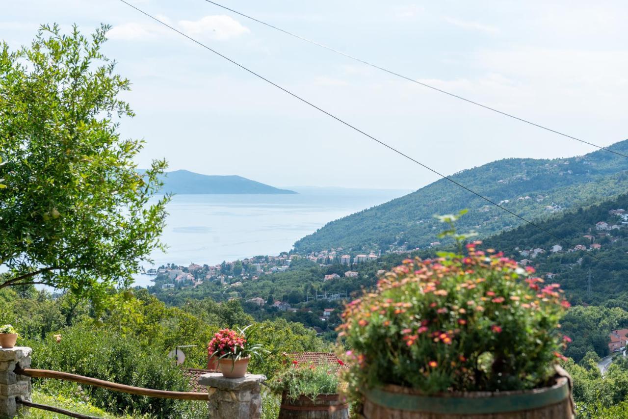 Sea View Apartment With Garden Near Opatija Veprinac Екстер'єр фото