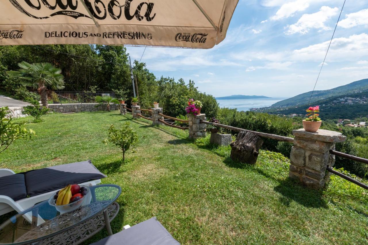 Sea View Apartment With Garden Near Opatija Veprinac Екстер'єр фото