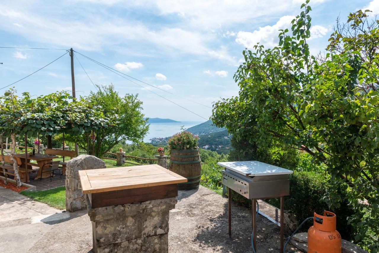 Sea View Apartment With Garden Near Opatija Veprinac Екстер'єр фото