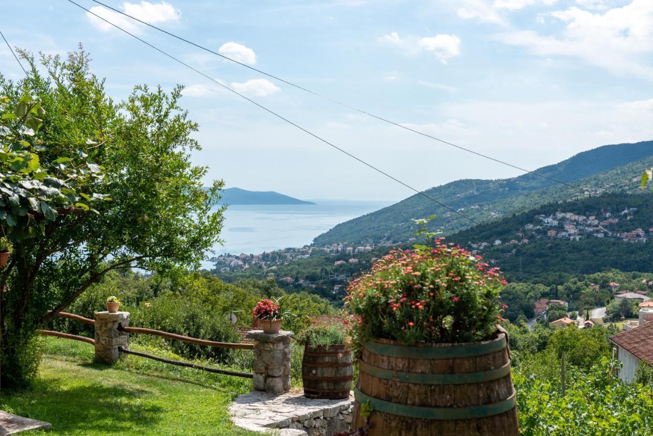 Sea View Apartment With Garden Near Opatija Veprinac Екстер'єр фото